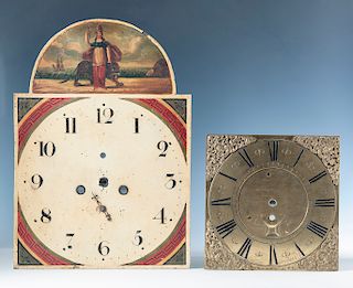 2 Antique Clock Faces