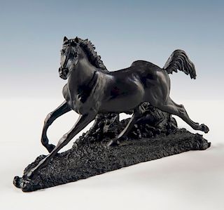Bronze Figure of Horse Signed Lunger