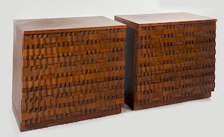 Pair of Brutalist Chests of Drawers