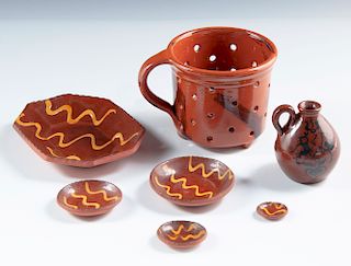 7 Pcs Diminutive Breininger Pottery