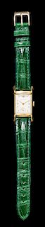A 14 Karat Yellow Gold Wristwatch, Bulova, Circa 1950's,