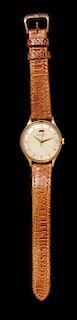 An 18 Karat Rose Gold 'Powermatic' Wristwatch, Jaeger LeCoultre,