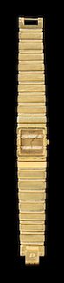 An 18 Karat Yellow Gold and Diamond Ref 8131C701 'Polo' Wristwatch, Piaget,