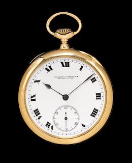 An 18 Karat Gold Open Face Pocket Watch, Vacheron & Constantin,
