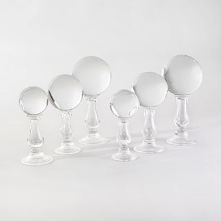 Six Glass Models of Hat Stands
