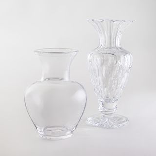 William Yeoward Glass Vase and a Simon Pearce Glass Vase