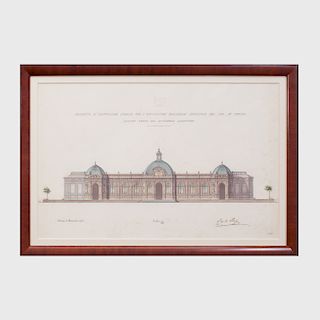 Carlo Rey:  Progetto di Costruzione Stabile per L'Esposizione Nazionale Artistica del 1879 in Torino 