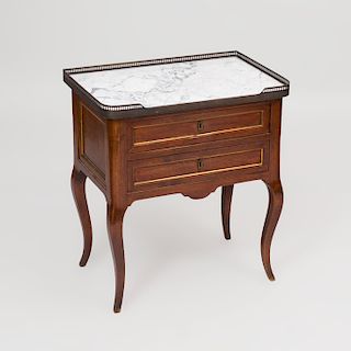 Louis XV Style Brass-Mounted Mahogany Table de Nuit