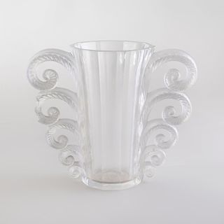 Lalique Frosted Glass Vase