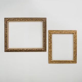 Two Baroque Style Carved Giltwood Frames