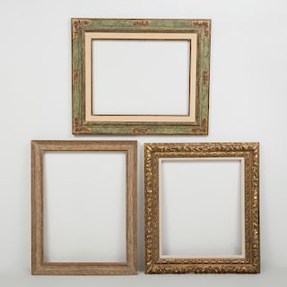 Rococo Style Giltwood Frame and Two Contemporary Frames