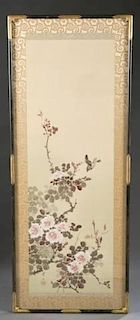 Japanese silk scroll.