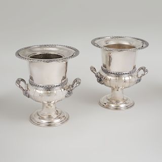 Pair of Silver Plate Wine Coolers