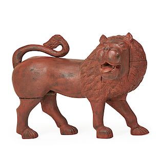 MASTERFULLY CARVED MALE LION