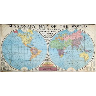 MONUMENTAL MISSIONARY MAP OF THE WORLD