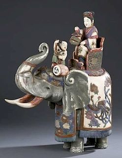 Japanese pieced ivory elephant