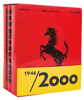 F - Alfieri, Bruno (Editore). Ferrari. Opera Omnia 1946 - 2000. Catlogue Raisonné. Italy: Automobilia, 1999. 4o. marqu...