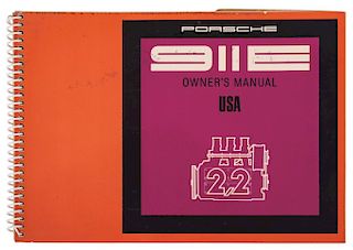 P - Porsche 911E. Owner’s Manual. Germany, sin año.  16o. marquilla, 112 p.