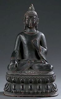 Chinese iron Buddha figure.