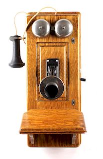 Kellogg Oak Wall Switchboard Telephone