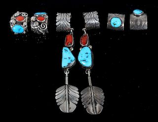 Signed Navajo Sterling Silver Ear Cuff Collection