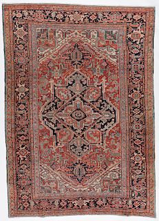 Antique Heriz Rug, Persia: 7'7'' x 10'5''