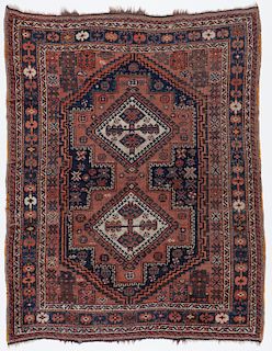 Antique Afshar Rug, Persia: 3'9'' x 4'10''