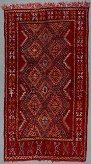 Vintage Moroccan Rug, Morocco: 6'5'' x 11'7''  