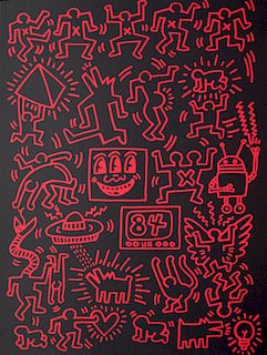 Keith Haring Tony Shafrazi Gallery Poster