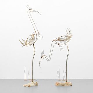 2 Large Curtis Jere Bird Sculptures