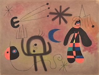 Joan Miro L'OISEAU FUSEE Etching/Aquatint, Signed Edition