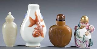 Group of 4 Chinese snuff bottles.