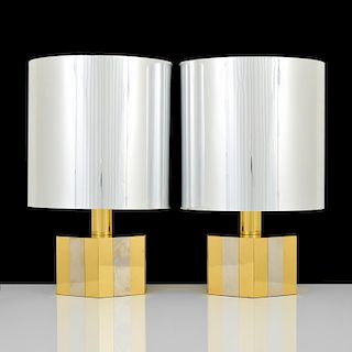 Pair of Table Lamps, Manner of Paul Evans