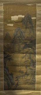* A Chinese Scroll Painting, after Huang Yi (1744-1802), Height 30 1/4 x width 10 3/4 inches.