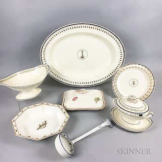Seven Early Wedgwood Queen's Ware Serving Items
