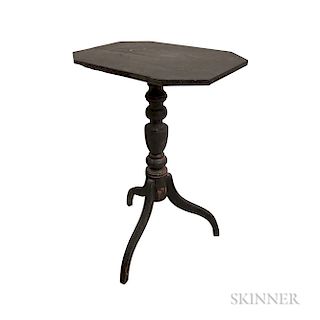 Federal Black-painted Candlestand