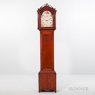 Abraham Edwards Pine Tall Clock