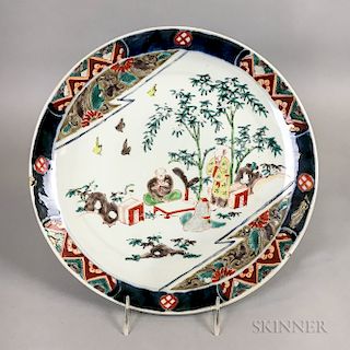 Chinese Export Enameled Porcelain Charger