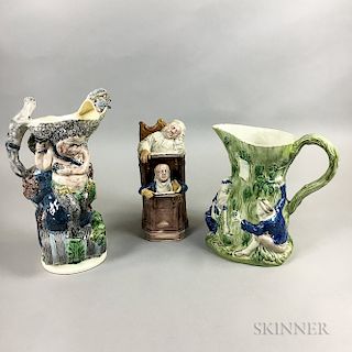 Three Ralph Wood-type English Pottery Items