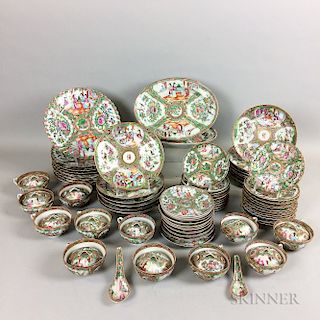 Extensive Group of Rose Medallion Porcelain Tableware