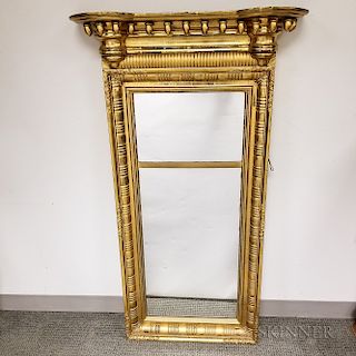 Federal Carved and Gilt Tabernacle Mirror