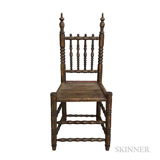 17th Century-style Turned Oak Side Chair