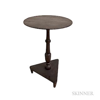 Country Black-painted Pine Candlestand