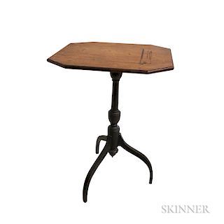 Federal-style Black-painted Tilt-top Candlestand