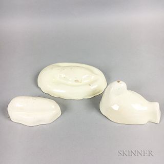 Three English Ceramic Creamware Molds