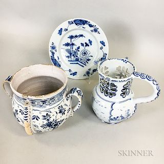 Three Delft Ceramic Items