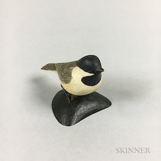 Small Carved and Painted Chickadee