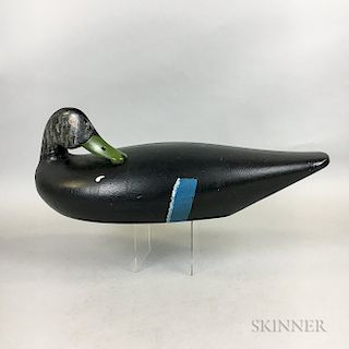 J.H. Whitney Carved and Painted Wood Duck Decoy