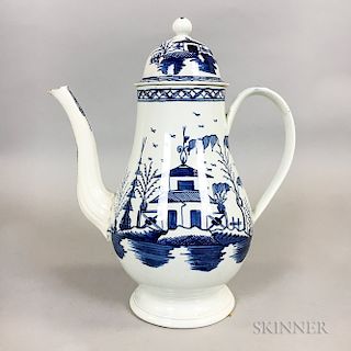 Staffordshire Chinoiserie-decorated Pearlware Coffeepot