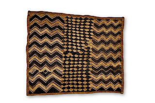Hand Woven  Kasaï Velvet Kuba Cloth from Democratic Republic of the Congo